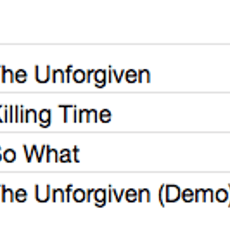 METALLICA / The Unforgiven