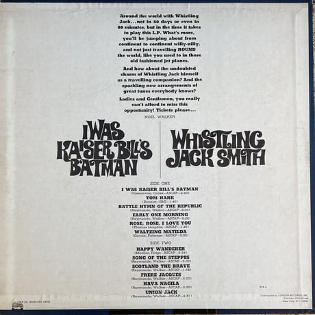 WHISTLING JACK SMITH / I Was Kaiser Bill's Batman