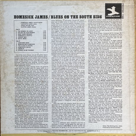 HOMESICK JAMES / Blues On The South Side