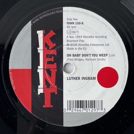 LUTHER INGRAM / Oh Baby Don't You Weep