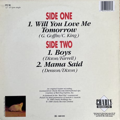 THE SHIRELLES / Will You Love Me Tomorrow
