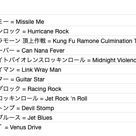 GUITAR WOLF / ミサイルミー