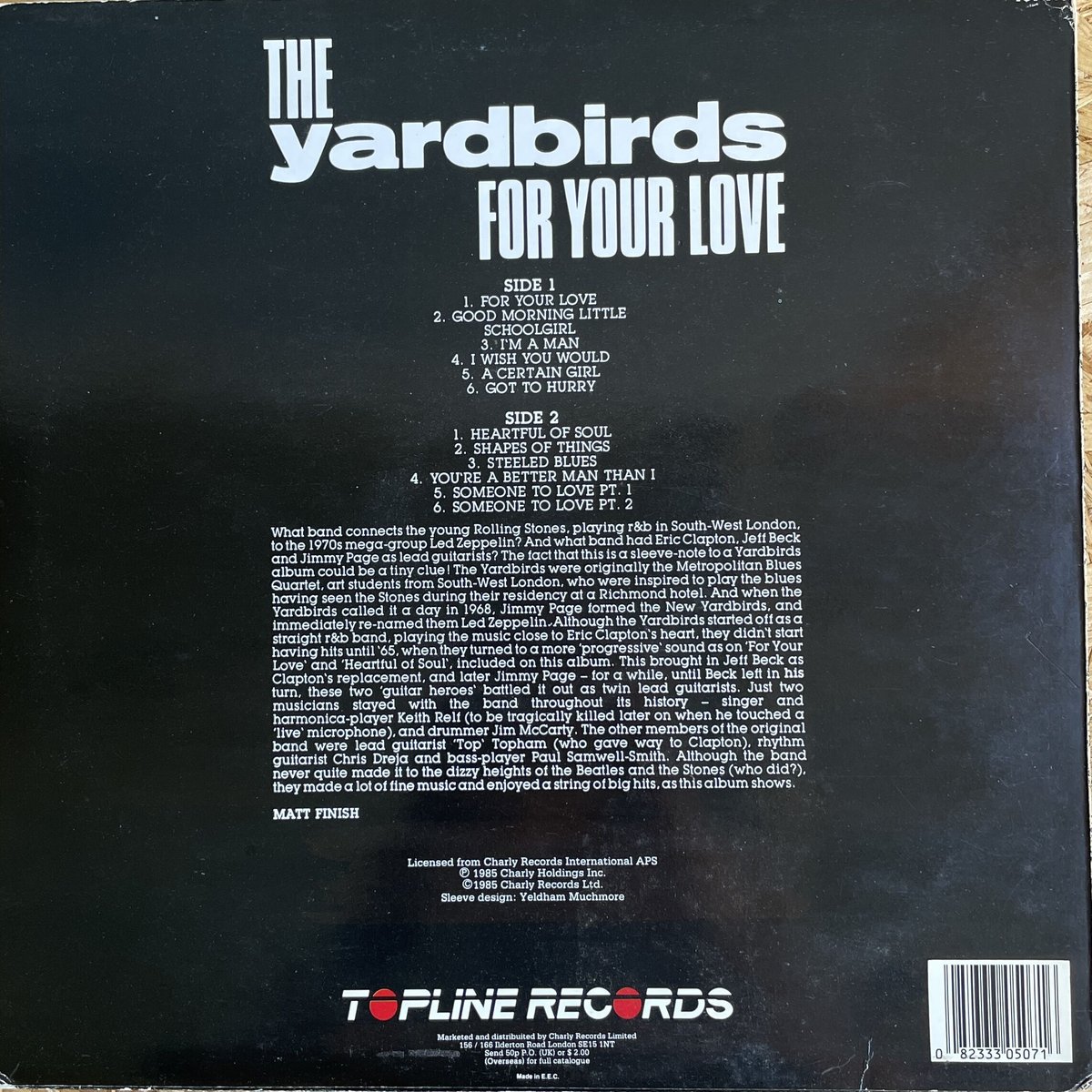 THE YARDBIRDS / For Your Love | Oscillators Mer