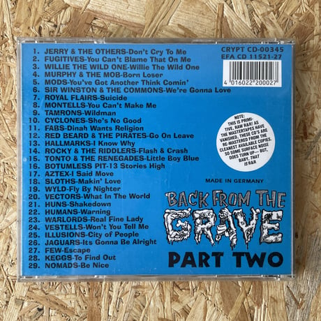 V.A. / Back From The Grave Part 2 (Garage Punkers)