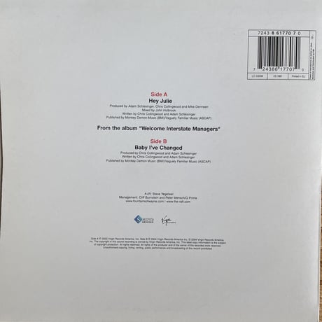 FOUNTAIN OF WAYNE / Hey Julie