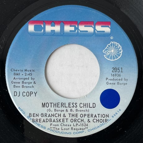 BEN BRANCH & THE OPERATION BREADBASKET ORCH. & CHOIR / Motherless Child