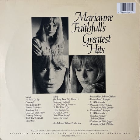 MARIANNE FAITHFULL / Marianne Faithfull's Greatest Hits
