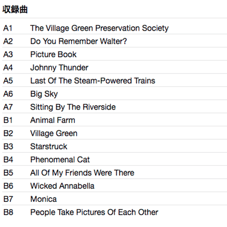 THE KINKS / The Kinks Are The Village Green Preservation Society