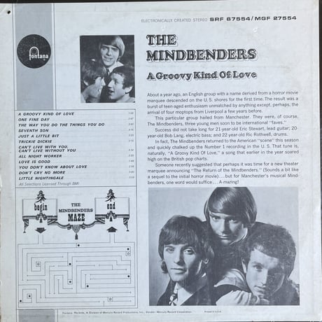 THE MINDBENDERS / A Groovy Kind Of Love