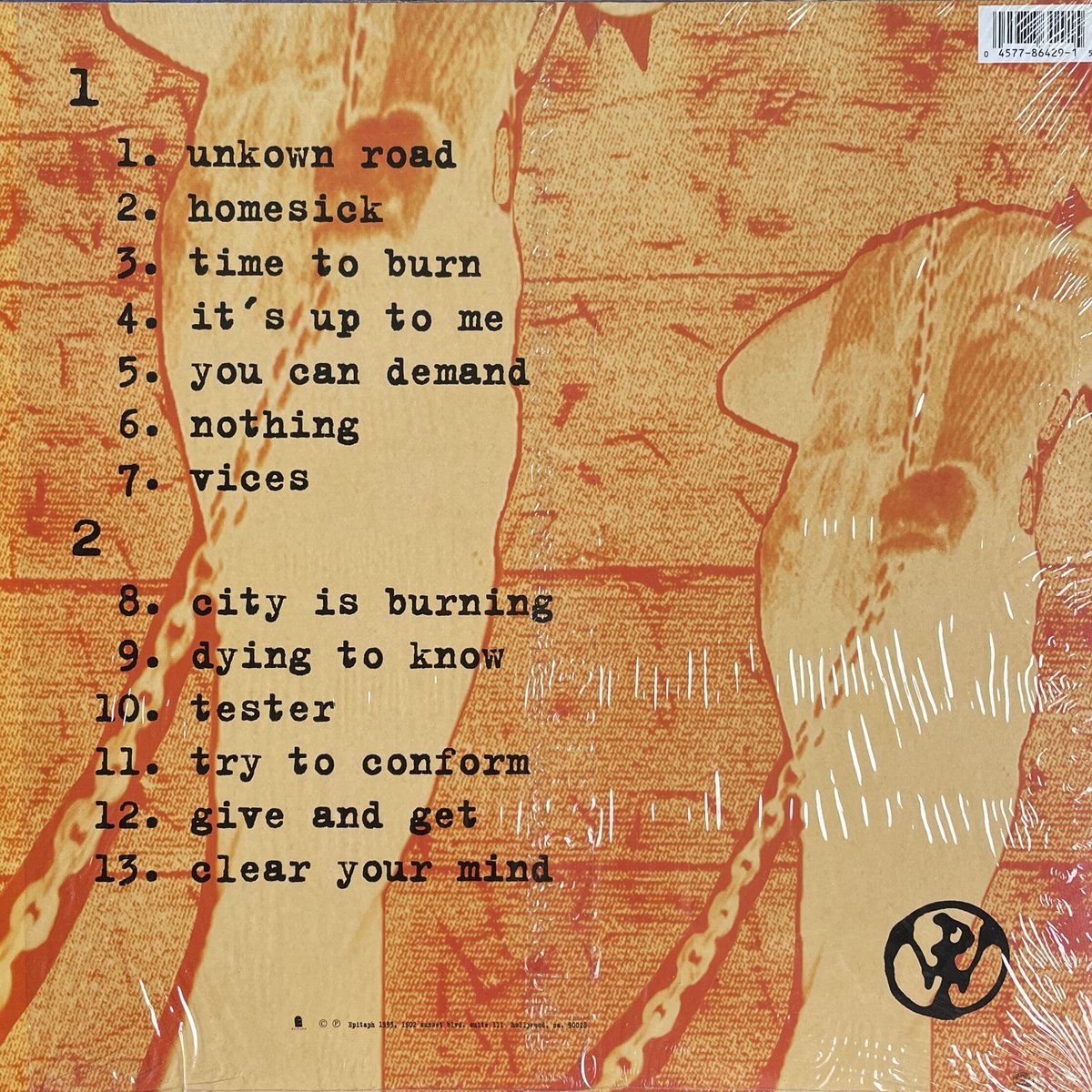PENNYWISE「Unknown Road」レコード レア ミスプリント盤 PENNYWISE「Unknown Road」レコード レア ミスプリント盤