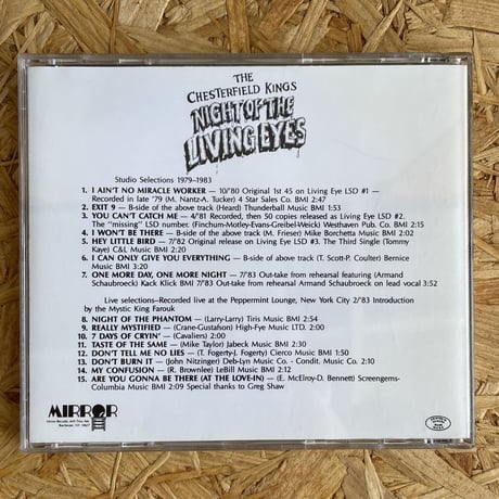 THE CHESTERFIELD KINGS / Night Of The Living Eyes