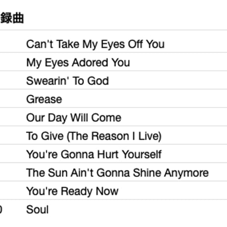 FRANKIE VALLI / Greatest Hits