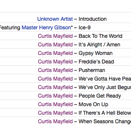 CURTIS MAYFIELD / Live In Europe