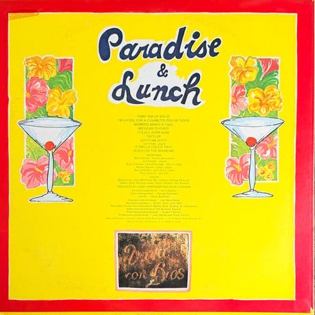 RY COODER / Paradise And Lunch