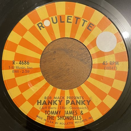 TOMMY JAMES & THE SHONDELLS / Hanky Panky