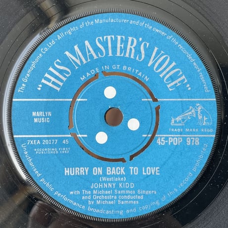 JOHNNY KIDD / Hurry On Back To Love