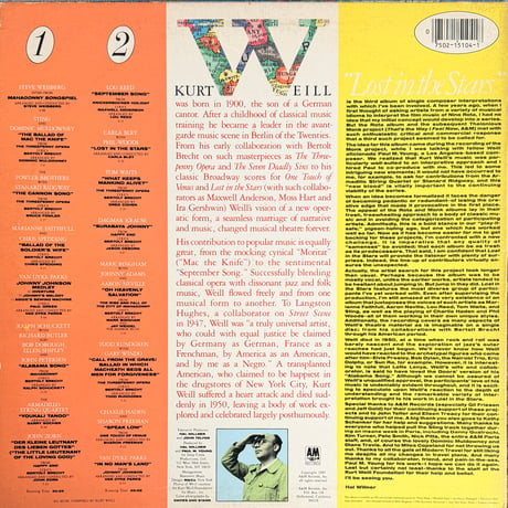 V.A. / Lost In The Stars (The Music Of Kurt Weill)