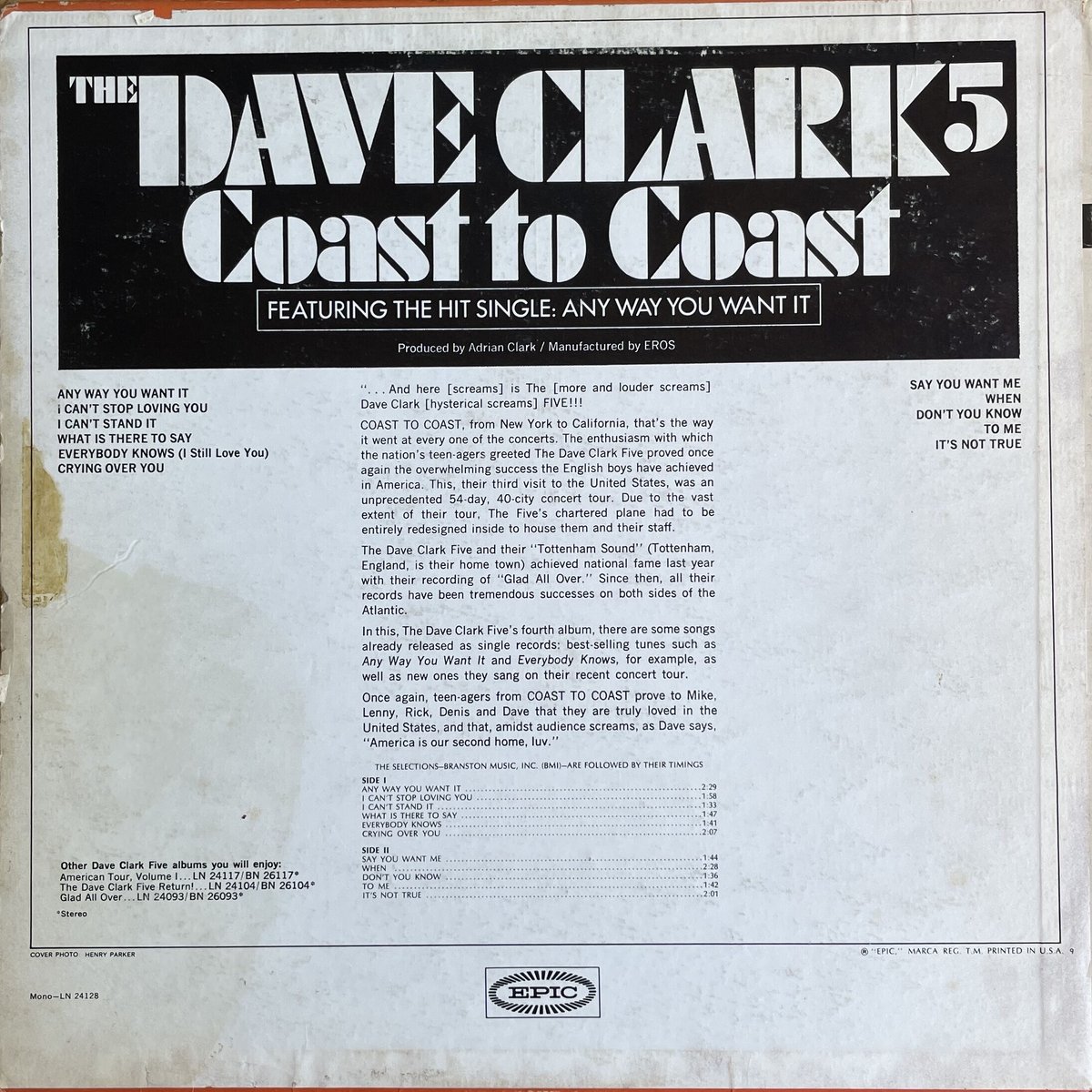 THE DAVE CLARK FIVE / Coast To Coast | Oscillat...