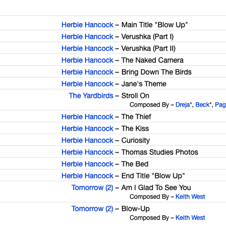 HERBIE HANCOCK / Blow-Up (The Original Soundtrack Album)