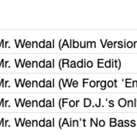 ARRESTED DEVELOPMENT / Mr. Wendal