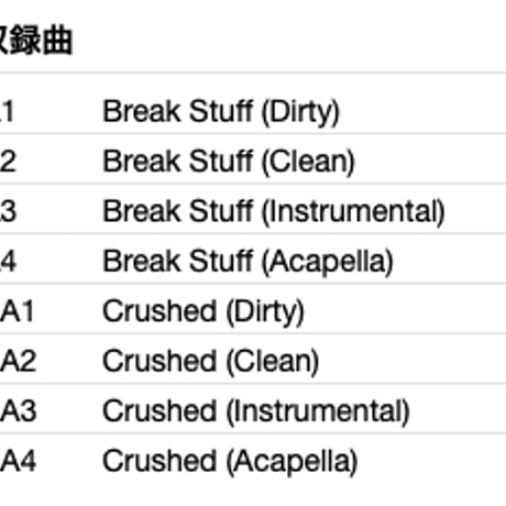 LIMP BIZKIT / Break Stuff / Crushed