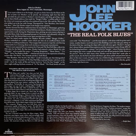 JOHN LEE HOOKER / The Real Folk Blues