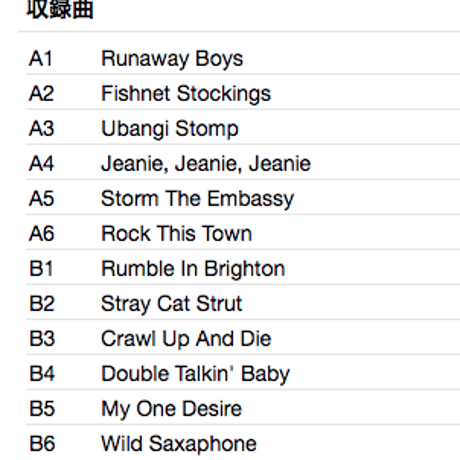 STRAY CATS / Stray Cats
