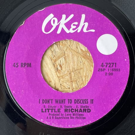 LITTLE RICHARD / I Don't Want To Discuss It