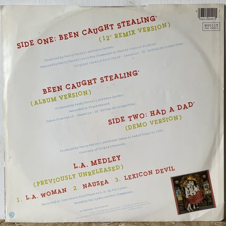 JANE'S ADDICTION / Been Caught Stealing (12" Remix Version)