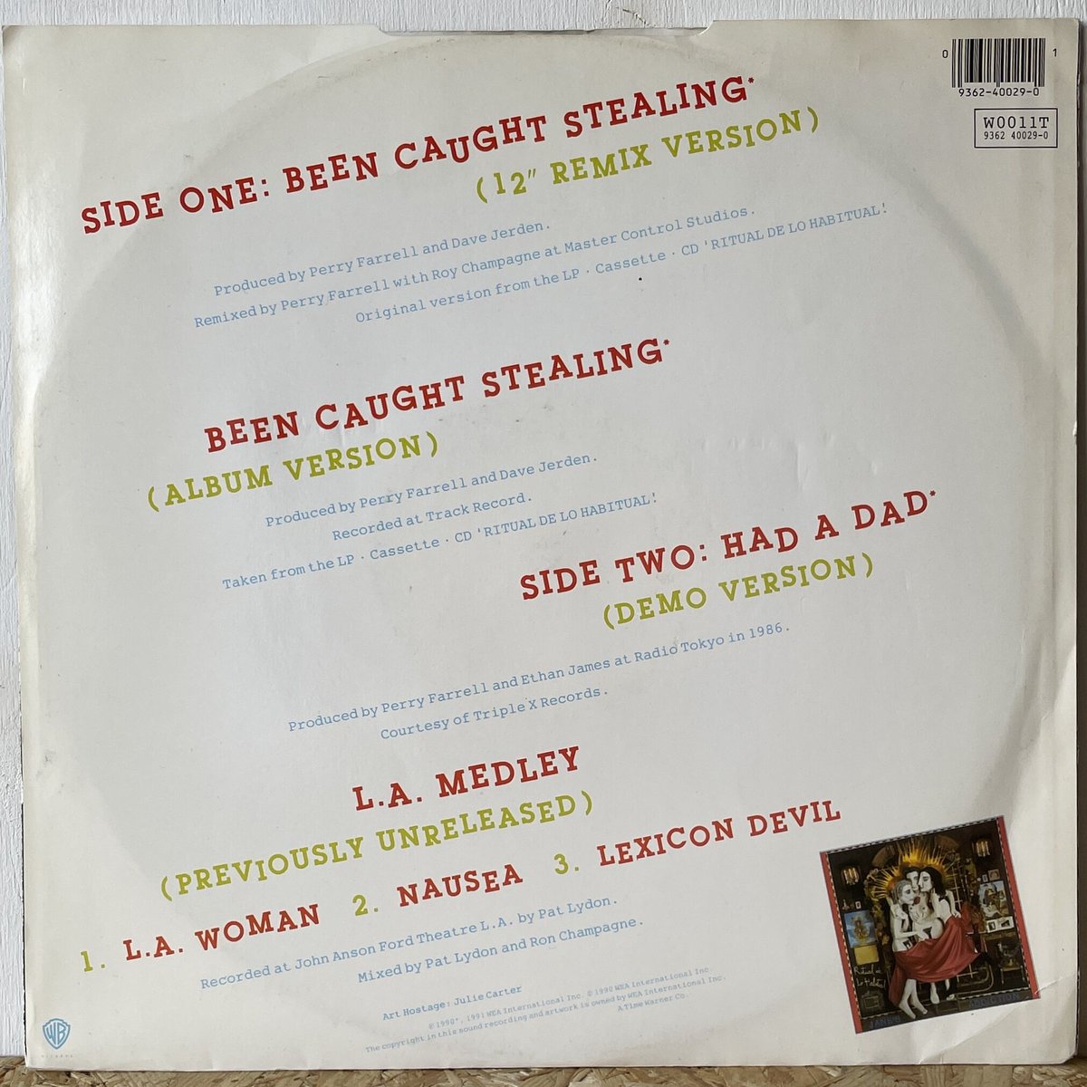 Jane's Addiction/Been Caught..レコード12