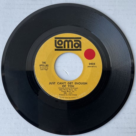 THE APOLLAS / Just Can't Get Enough