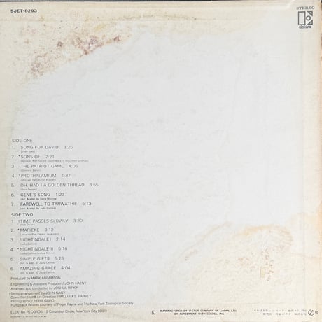 JUDY COLLINS / Whales And Nightingales