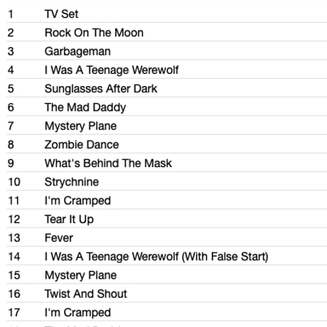 THE CRAMPS / Songs The Lord Taught Us