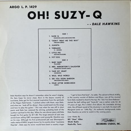 DALE HAWKINS / Oh! Suzy-Q