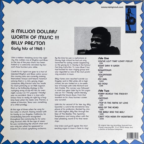 BILLY PRESTON / Greatest Hits Of 1965