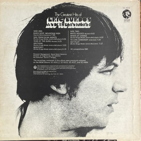 ERIC BURDON AND THE ANIMALS / The Greatest Hits Of Eric Burdon And The Animals