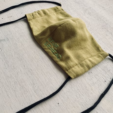 マスク　-vintage yellow-