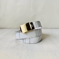 Rush Lines Belt (white & gold)