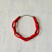 Chain necklace　-Red-