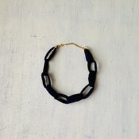Chain Necklace　-navy blue-