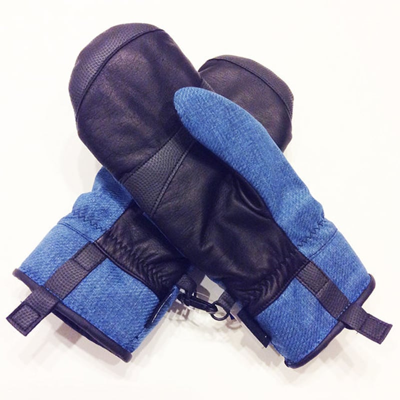 SP-design SHORT MITT GLOVE WOOL BLUE | sp-desig 