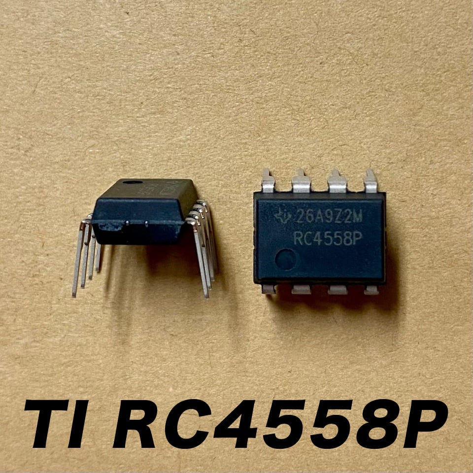 Texas Instruments TIのRC4558P 同LOT2個セット TI RC4558P オペアンプ 未使用品 2個セット / Texas Instruments