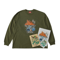 nuttyclothing × A / DEN / DRIFT 3  L/S Heavy weight T-shirt (ZINE+STICKER +POSTER）