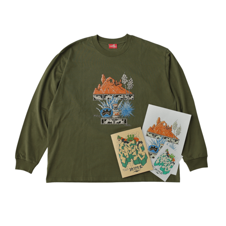 nuttyclothing × A / DEN / DRIFT 3  L/S Heavy weight T-shirt (ZINE+STICKER +POSTER）