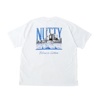 nuttyclothing /  BLUE IN GREEN  T-SHIRT WHITE