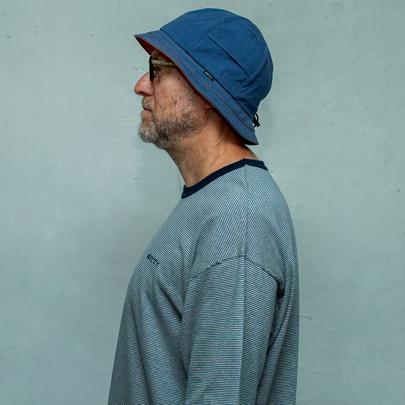 ボーダーズ　Tシャツ　ネイビー　36 長袖 オーバーサイズド コットン Tシャツ Multi Border ネイビー