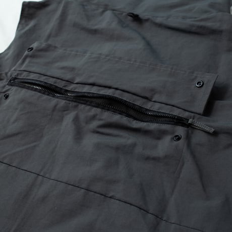 nuttyclothing × GOODWAVE / Flowing vest Charcoal grey