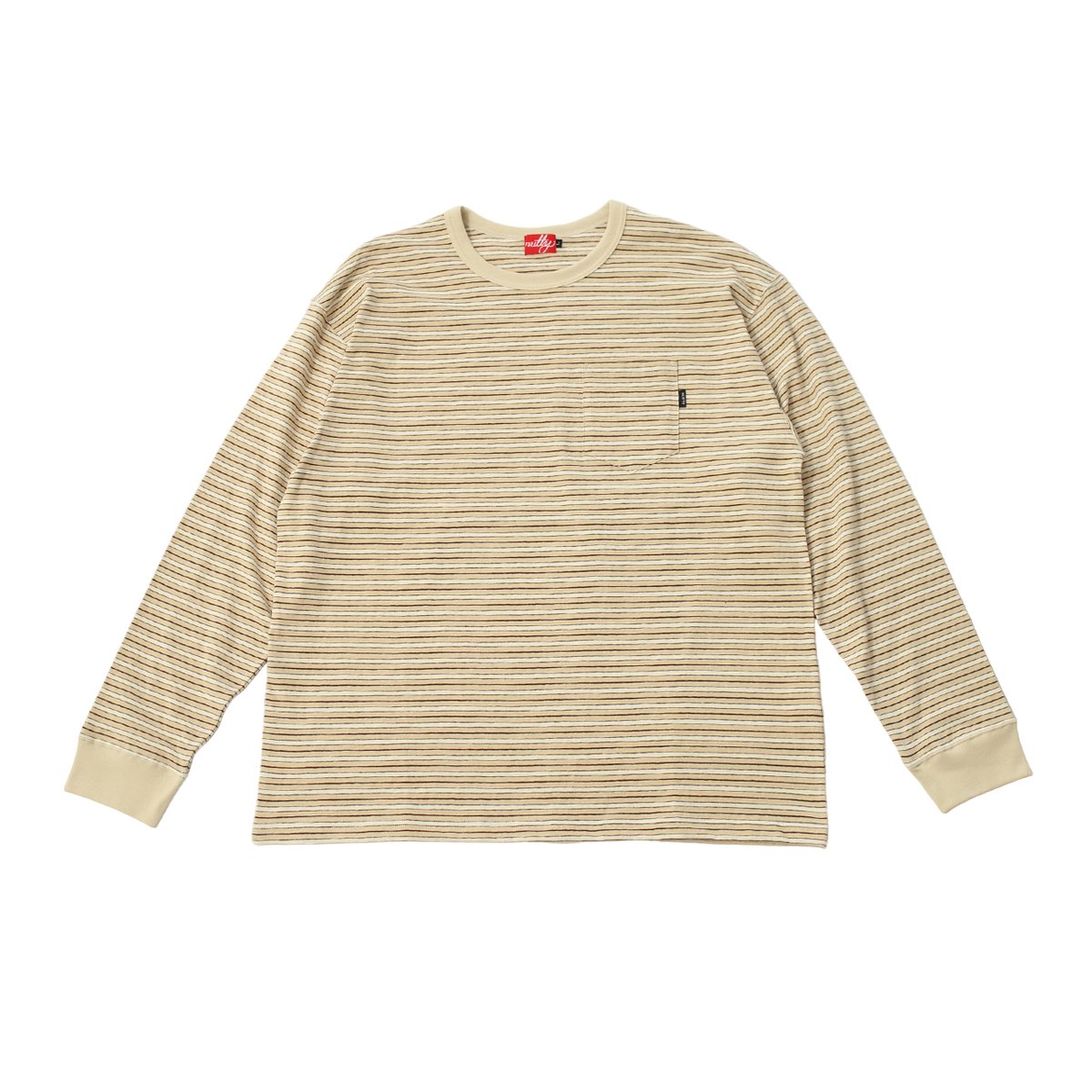 nuttyclothing / Multi Border Pocket L/S T-Shi