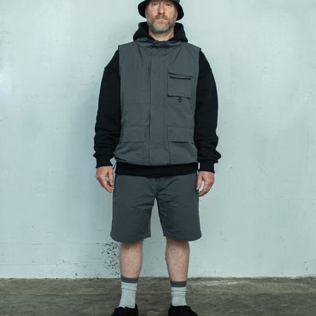 nuttyclothing × GOODWAVE / Flowing vest Charcoal grey