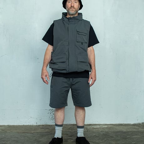 nuttyclothing × GOODWAVE / Flowing vest Charcoal grey